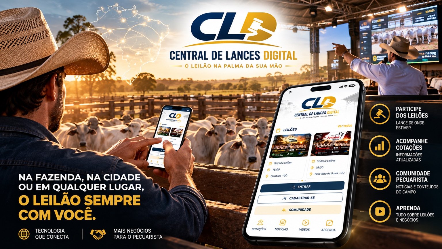 Central de Lances Digital em leilões